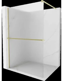 Mexen Kioto+ sprchový panel s poličkou Walk-in 90 x 200 cm, priehľadné, zlaté matné