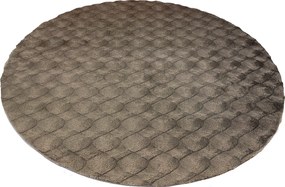 Obsession, Kusový koberec Diamond Cut 800 Grey kruh, 200x200 (priemer) kruh, šedá, obývacia izba