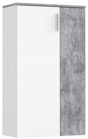 Botník ETON biela/šedá betón