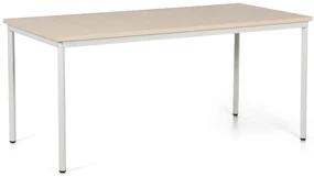 Jedálenský stôl TRIVIA, sivá podnož, 160x80 cm, breza