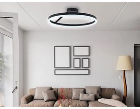 LED Stmievateľný prisadený luster LED/40W/230V 3000-6500K čierna + diaľkové ovládanie