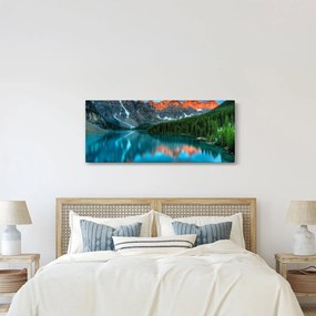 Obraz tyrkysového jazera (120x50 cm)