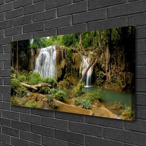 Obraz na plátne Vodopád rieka les príroda 120x60 cm