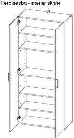 Skriňa Multiraum, 70 cm, dub Sonoma