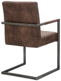 Konzolová stolička Boss vintage hnedá s podrúčkami
