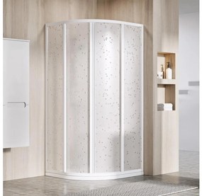 Ravak 3114O10211 - Sprchový kút štvordielny štvrťkruhový SUPERNOVA 80x80 cm biela