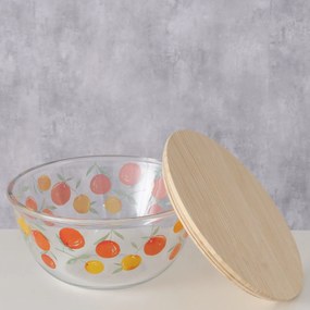 Sklenená misa s poklopom Fruits