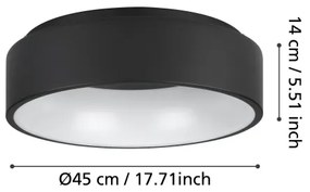 Eglo 390049 - LED Stmievateľné stropné svietidlo MARGHERA LED/25,5W/230V 3000K