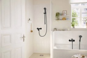 Hansgrohe Rebris S, nástenná vaňová batéria, čierna matná, 72440670