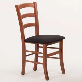 Stima stolička PAYSANE s čalúneným sedákom Vyberte odtieň ->: Orech, Vyberte látku ->: LUX Čierna 23