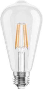 Mexen Vintis, LED filamentová žiarovka E27, ST64, 6 W, teplá biela 2200K, číra, L152-E27-0622-00