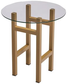 Okrúhly odkladací stolík so sklenenou doskou ø 40 cm Elevate – Hübsch