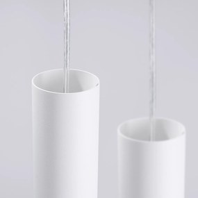 Závesné svietidlo Lami, 3x biele kovové tienidlo, o