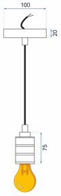 Toolight Toolight, závesná stropná lampa 1xE27 APP344-1CP, medená, OSW-08411