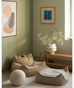 Svetlohnedý detský sedací vak z textílie buklé Chair – Wigiwama