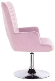 LuxuryForm DESIGN Kreslo AMADEO VELUR na striebornom tanieri - levanduľa