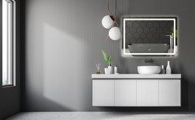 Rea Obdĺžnikové zrkadlo 80x60 cm s regulovateľným LED osvetlením HOM-02829