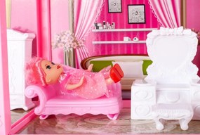 IKO Plastový domček pre bábiky – s bábikou a nábytkom