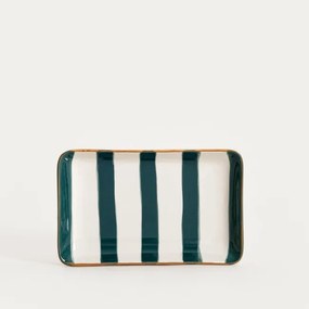 Dekoračný tanier TORRIT biely / zelený 775185