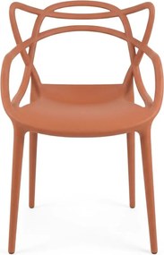 Terakotová plastová stolička KATO