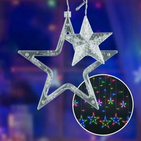 LED záves GL2005 farebné hviezdy, s diaľkovým ovládaním