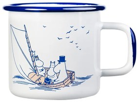 Hrnček Moomin Sailors 0,37l, smalt / bielo-modrý