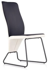 Jedálenská stolička ERIN – oceľ, ekokoža, viac farieb sivá/čierna