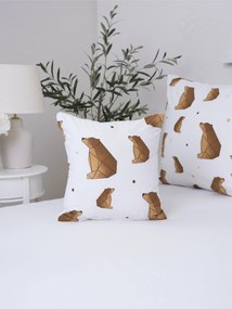 Bavlnená obliečka na vankúšik Renforcé 40 × 40 cm – Medvede