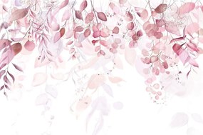 Samolepiaca tapeta jemný dotyk prírody v ružovom - 375x250