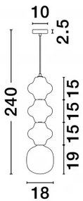LED zeleno-biele moderné svietidlo Clio 3