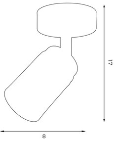 Bodové svietidlo RENO 1xGU10/8W/230V čierna/zlatá