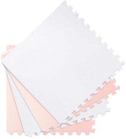 Ricokids veľká penová podložka na puzzle 60x60 cm 4 ks broskyňová a biela