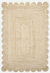 Diamond Carpets India, Ručne viazaný kusový koberec Aerie J 37 Natural, 160x230, béžová, chodba / predsieň