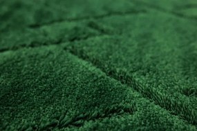 Kúpeľňový koberček Moreno tmavozelený, kosoštvorce