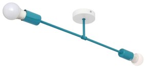 Prisadený luster CAMBRIDGE 2xE27/15W/230V modrá