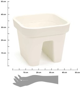 PLASTOVÝ KVETINÁČ LYS 24X29X29 CM KRÉMOVÁ