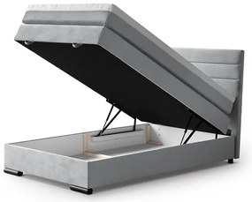 Kontinentálna boxspring posteľ LORA 200x120, béžová (mono 232)