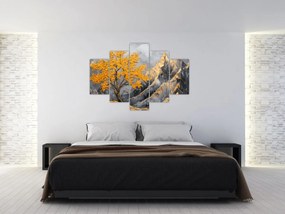 Obraz – Zlatý strom v horách (150x105 cm)