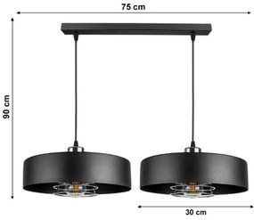 Luster na lanku VEST 2xE27/60W/230V