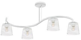 Prisadený luster LUCEA 4xE27/15W/230V biela