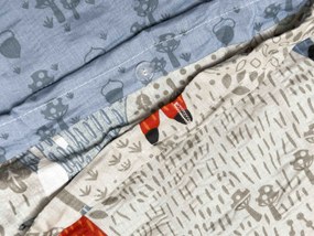 Krepové obliečky do postieľky Renforcé FOXIVA sivé Rozmer obliečky: 45 x 65 cm | 90 x 140 cm