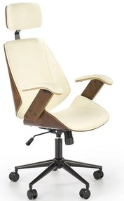 Otočné kreslo Ignazio orech/krémová