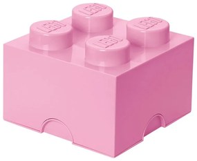 Svetloružový úložný box štvorec LEGO®