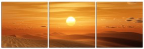 Obraz na plátne - Púštny západ slnka - panoráma 5917B (120x40 cm)