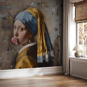 Fototapeta - Moderné dievča s perlou (147x102 cm)