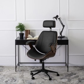 Kancelářská židle Fabian ořech/černá