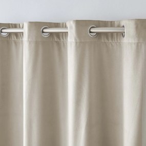 Béžový zamatový termo záves 140x260 cm Polarchic – douceur d'intérieur