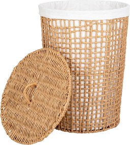 Kôš na bielizeň Plameria (prírodná + biela). Akcia -10%. Vlastná spoľahlivá doprava až k Vám domov. 1147010