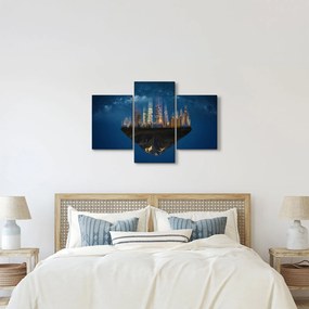 Obraz - Veľkomesto plávajúce priestorom (90x60 cm)