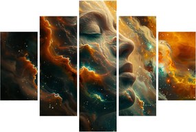 Obraz - Tvár vo vesmíre (150x105 cm)